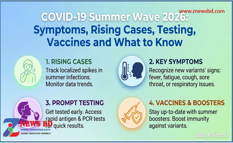 COVID-19 Summer Wave 2026: Symptoms, Rising Cases, Testing, Vaccines and What to Know